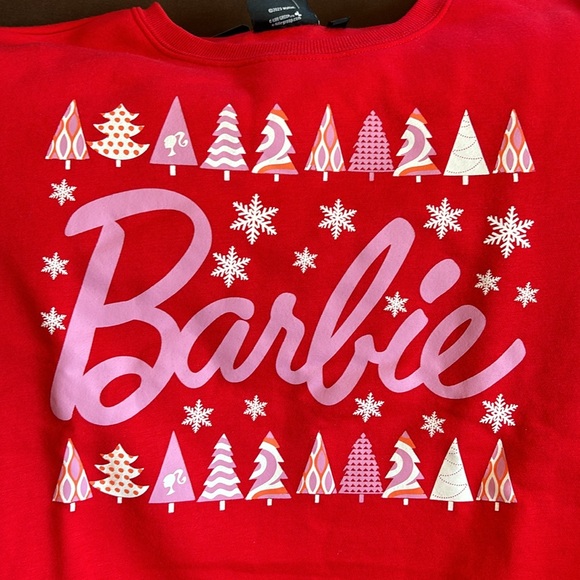 NWT beautiful festive red Barbie sweatshirt & vintage collectible mini doll! - Picture 13 of 14